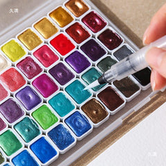 60 Colors Metallic Glitter Watercolor Paint Set for Artists
