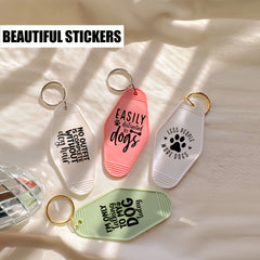 96pcs UV DTF Dog Lover Quotes Keychain Stickers Set