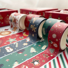 Festive Paper Tape Christmas Decorations