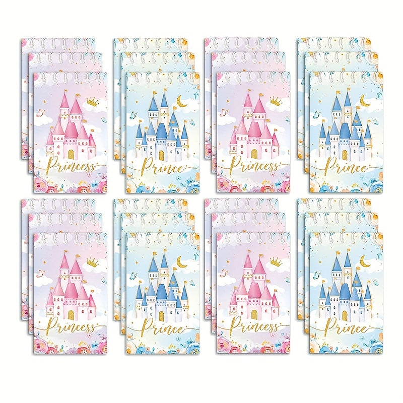 6pcs Prince And Princess Mini Notebooks Castle Crown Notepad
