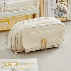 Large Capacity Pencil Case Stationery Box Handheld Cosmetics Portable
