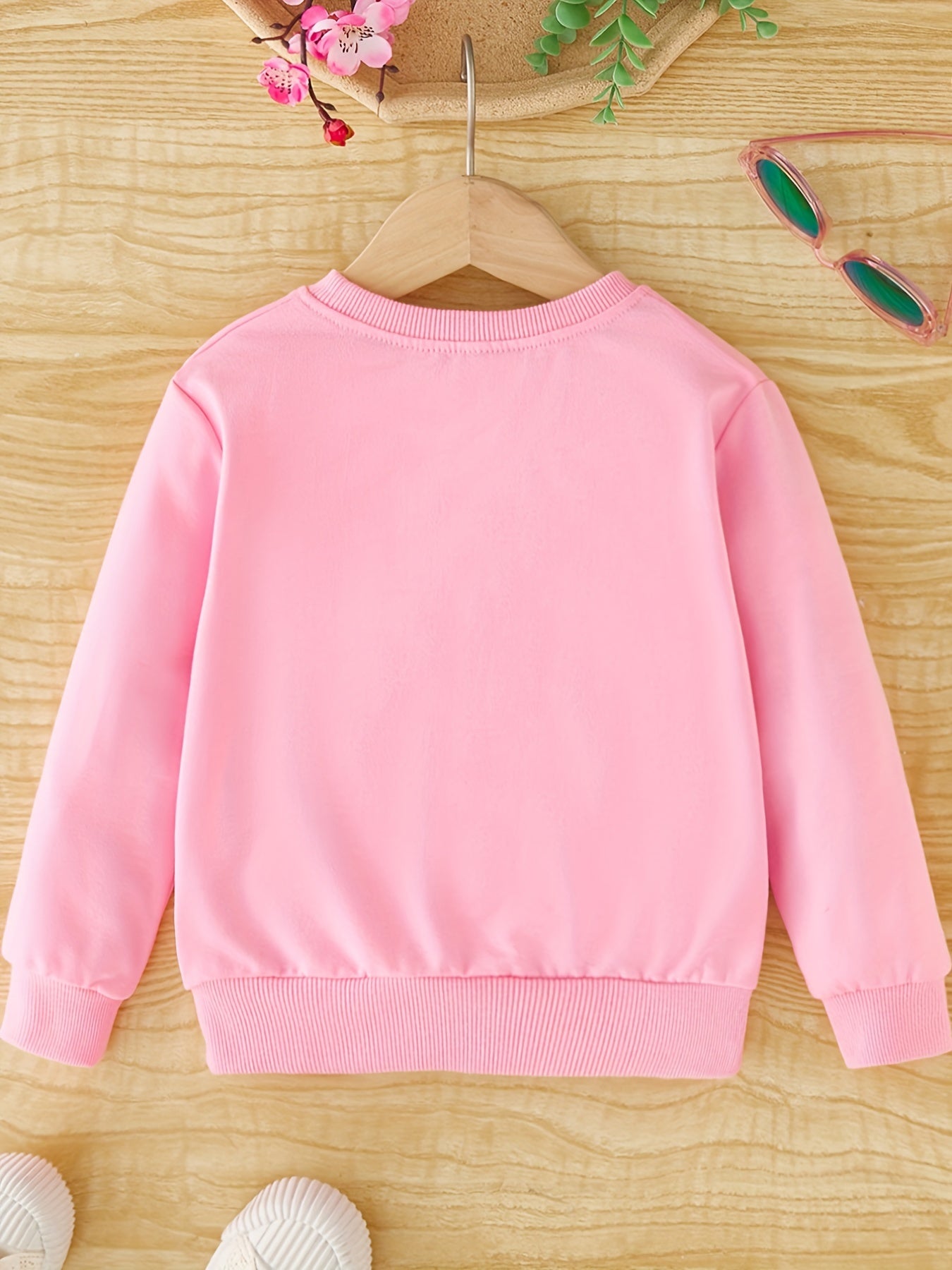 Girls Cat Casual Pullover Sweatshirt Long Sleeve