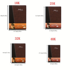 Leather Business Notebook 100 Pages Meeting Record Diary