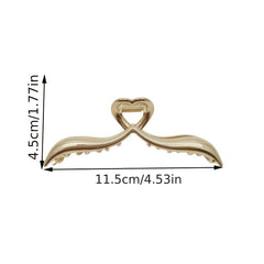 Alloy Love Heart Hair Claw Clip for Thick Hair Accessories