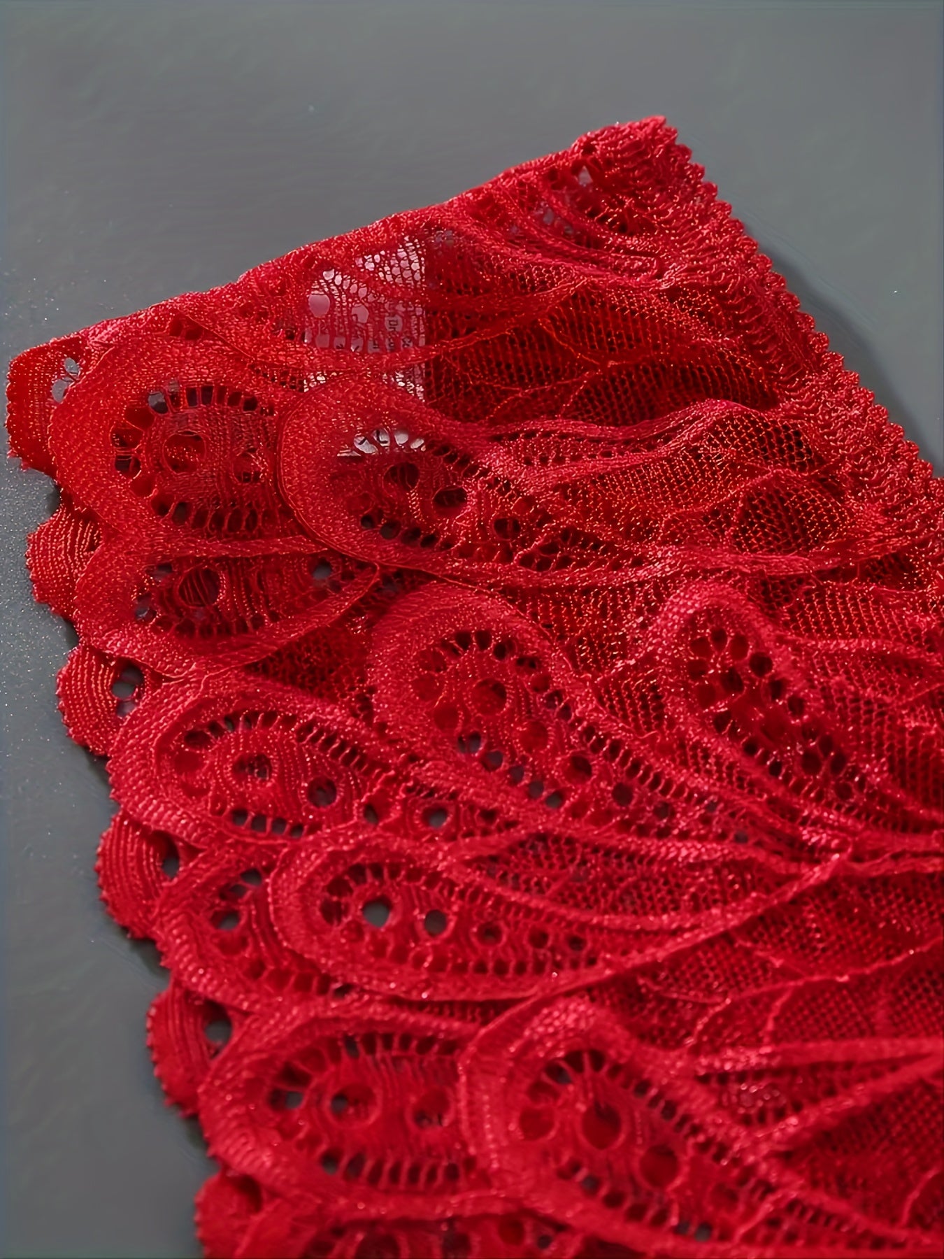 3pcs Lace Thongs Breathable & Comfy Panties Women's Lingerie