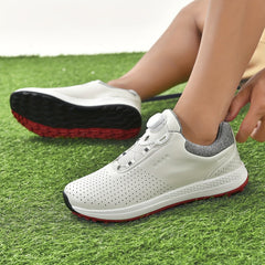 Men's Non Slip Golf Shoes with Rotating Buckle & Shock Absorption