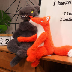 Gray Wolf Fox Plush Toy Stuffed Doll Soft Re