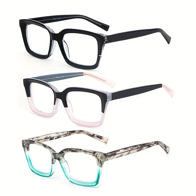 Men's Vintage Business Reading Glasses Spring Hinge Light Blocking
