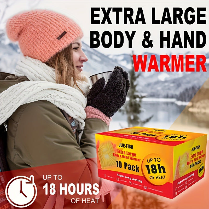 10pcs Disposable Hand Warmers Patches Safe Natural Odorless Long Lasting