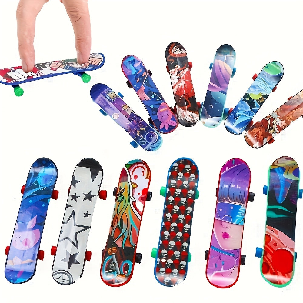 Mini Finger Skateboard Set - Desktop Relaxation Toy for Party Prizes