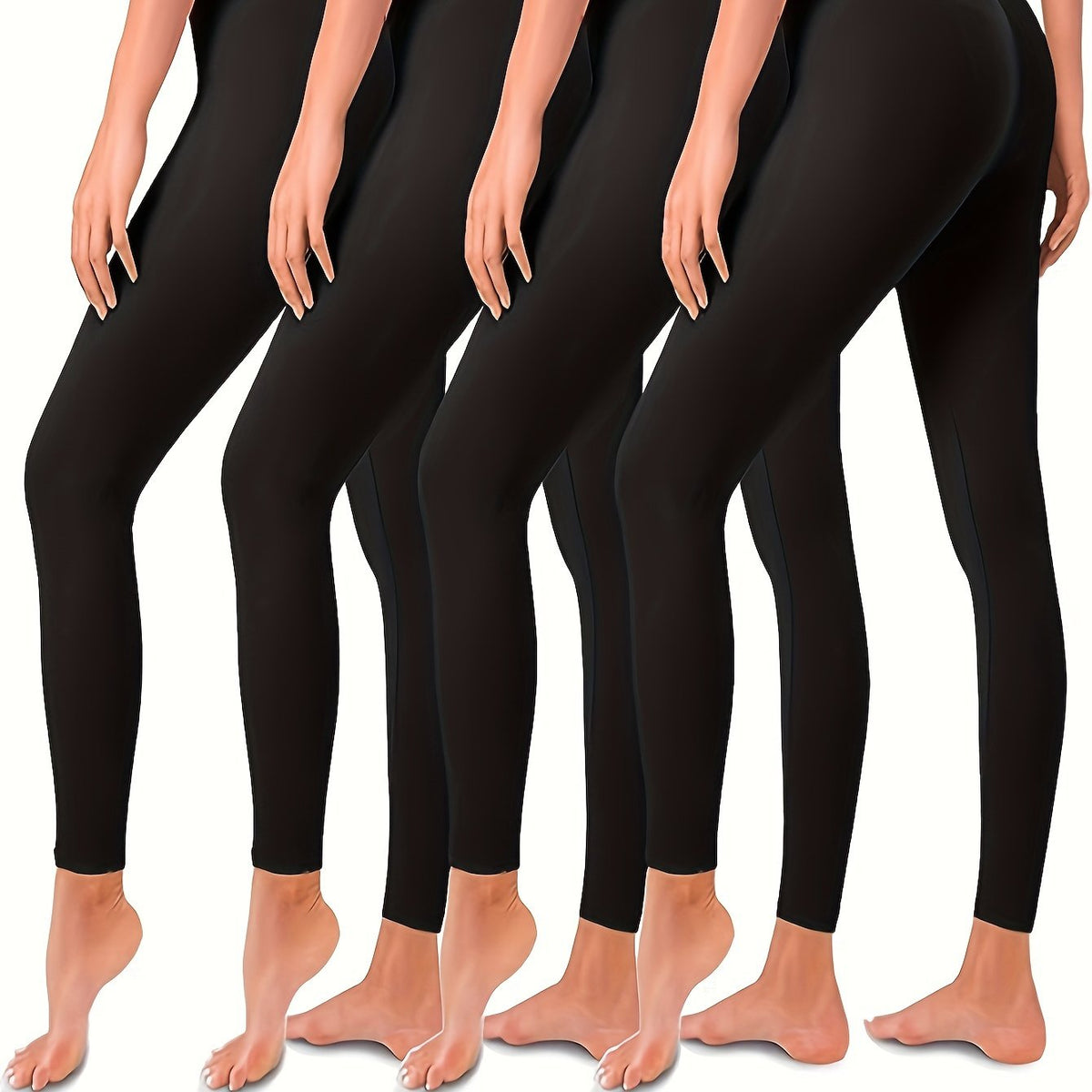 4pcs Tummy Control Leggings for Women High Waisted Butt Lifting Yoga Pants