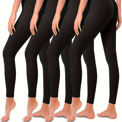 4pcs Tummy Control Leggings for Women High Waisted Butt Lifting Yoga Pants