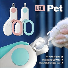 Pet Grooming Kit Nail Clippers LED Lights for Dogs Cats