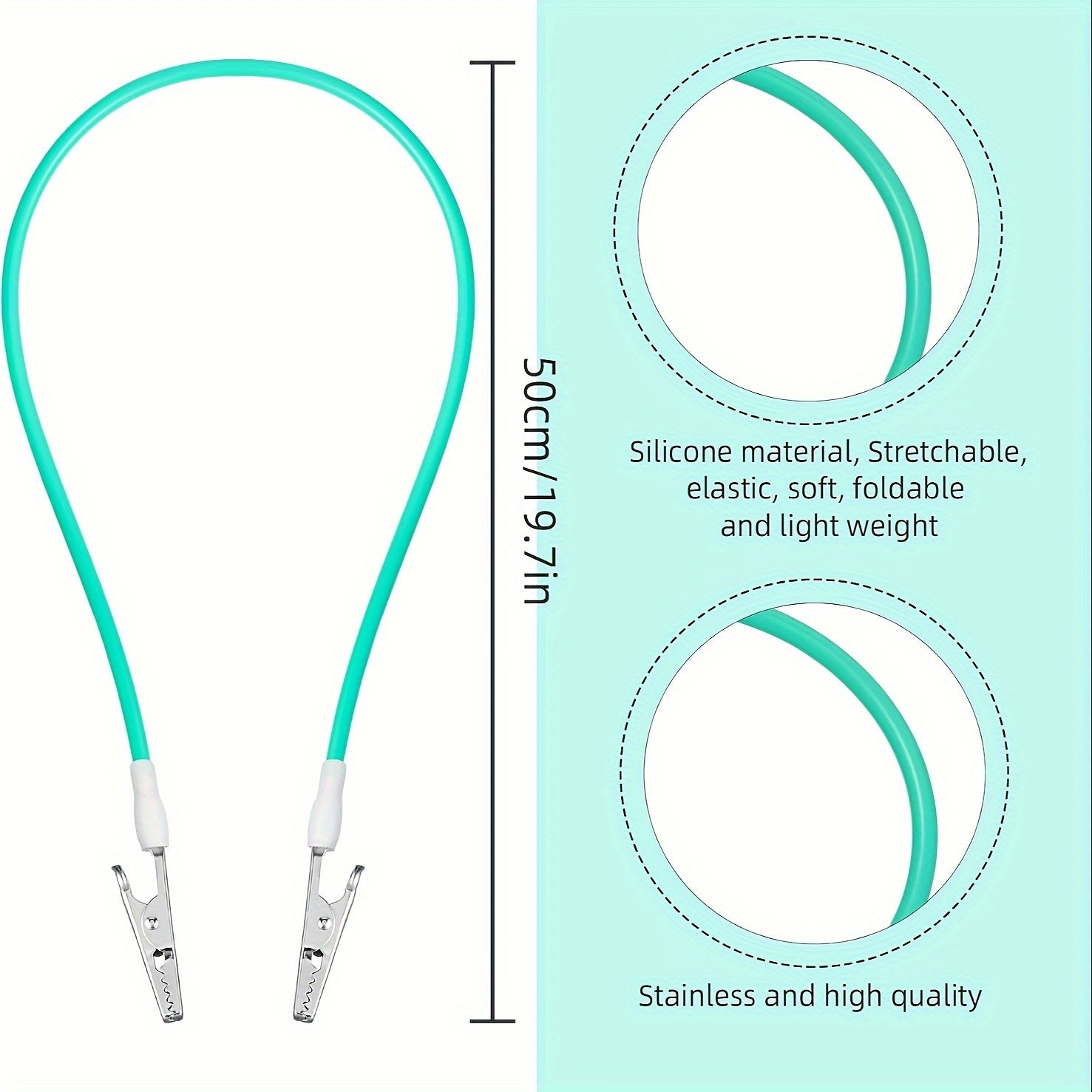 Dental Lab Bib Clips Silicone Cord Napkin Holders Dentist