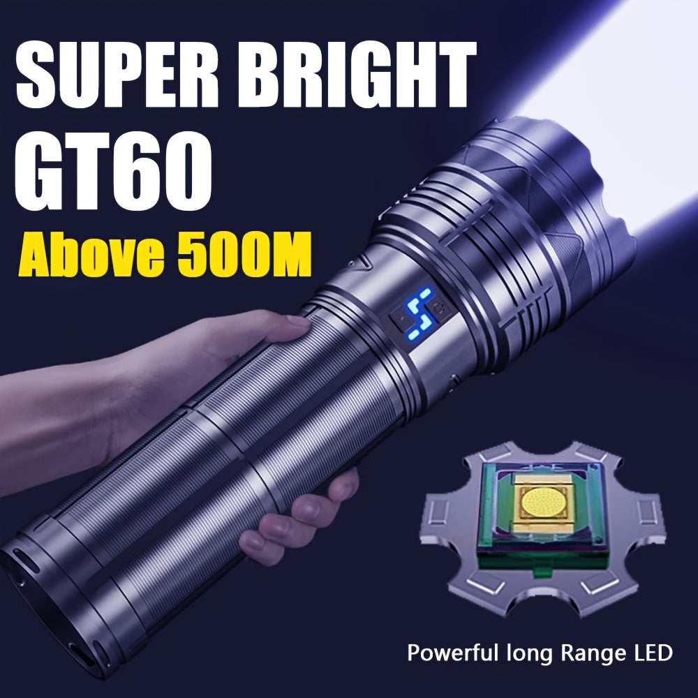 High Power Rechargeable Flashlight Waterproof Long Lasting Flashlight