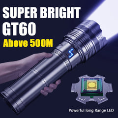 High Power Rechargeable Flashlight Waterproof Long Lasting Flashlight