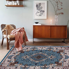 Vintage Boho Area Rug 100x160cm Non-slip Fluffy Rug