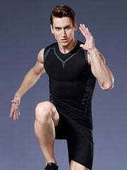 Men's Quick Dry Sleeveless Fitness Top for Running and Training