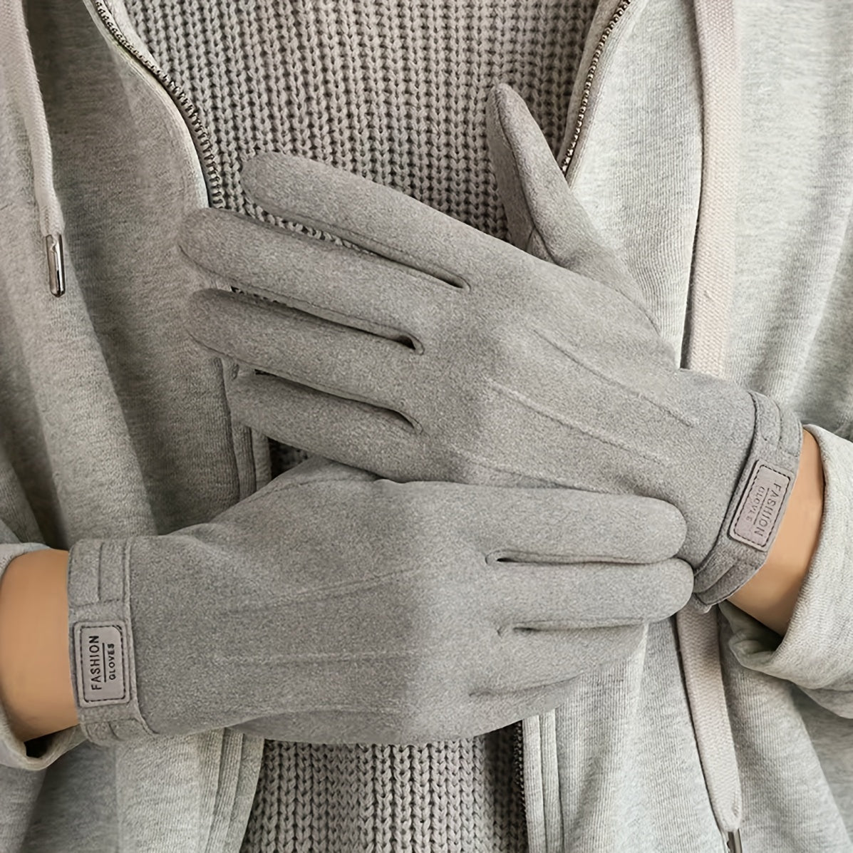 Winter Warm Suede Touch Screen Driving Glove Men Women