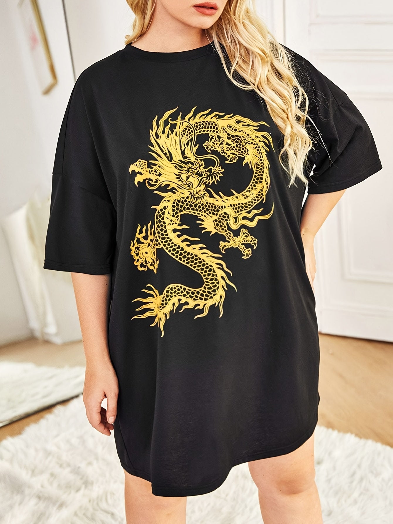  Dragon Graphic Sleep Dress