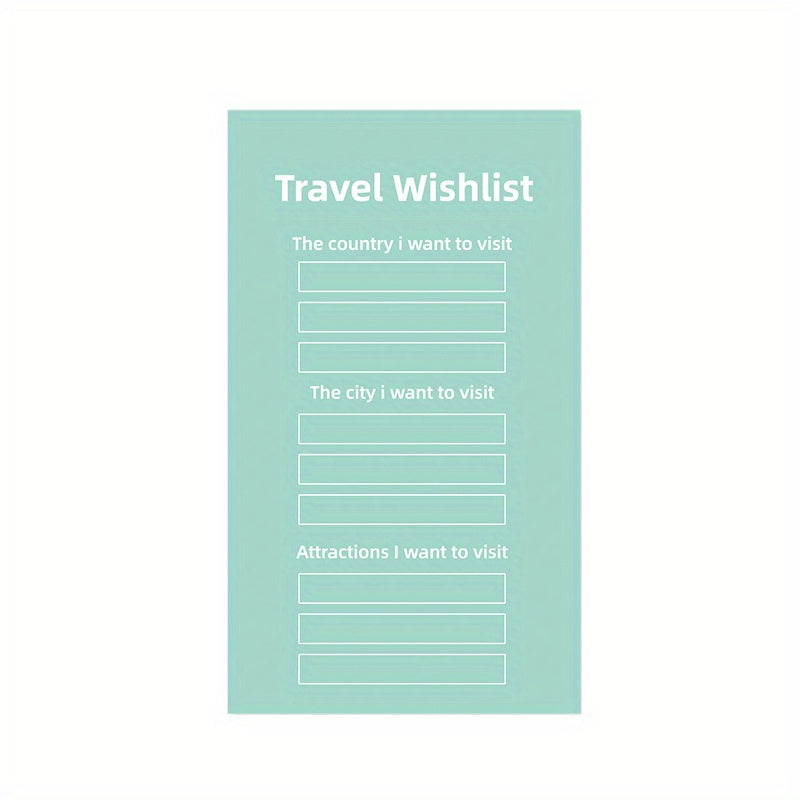 Tourist Memo Daily Plan Student Memo Book