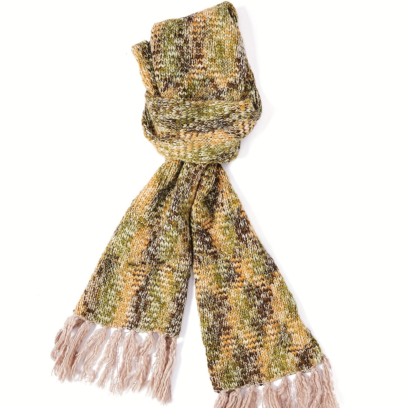 Casual Tassel Knitted Scarf for Women