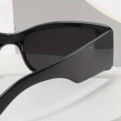 Rectangle Frame Sunglasses for Women Men Y2K Hiphop Solid Glasses