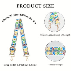 Butterfly Pattern Bag Strap Replacement Wide Shoulder Bag Strap DIY