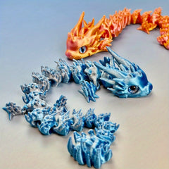 Dual Gradient Poseable Dragon Statue 14 Collectible Fantasy Art Figure