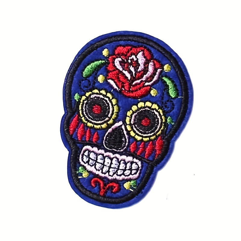 18pcs Embroidered Punk Style Cloth Patches Stickers DIY Decorative Patches