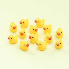 Luminous 3D Duckling Resin Toy Accessories - 5pcs