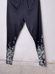  Sexy Leggings Women's Plus Floral Print High Rise Leggings