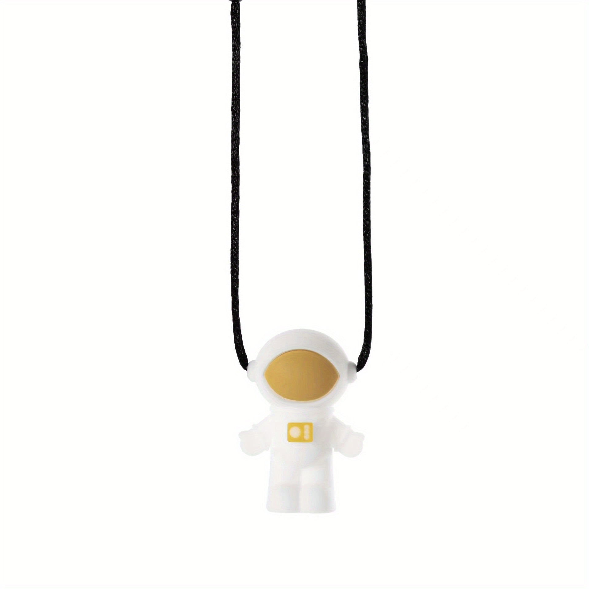 Planet Spaceman Silicone Chewing Pendant Baby Teething Sensory Necklace