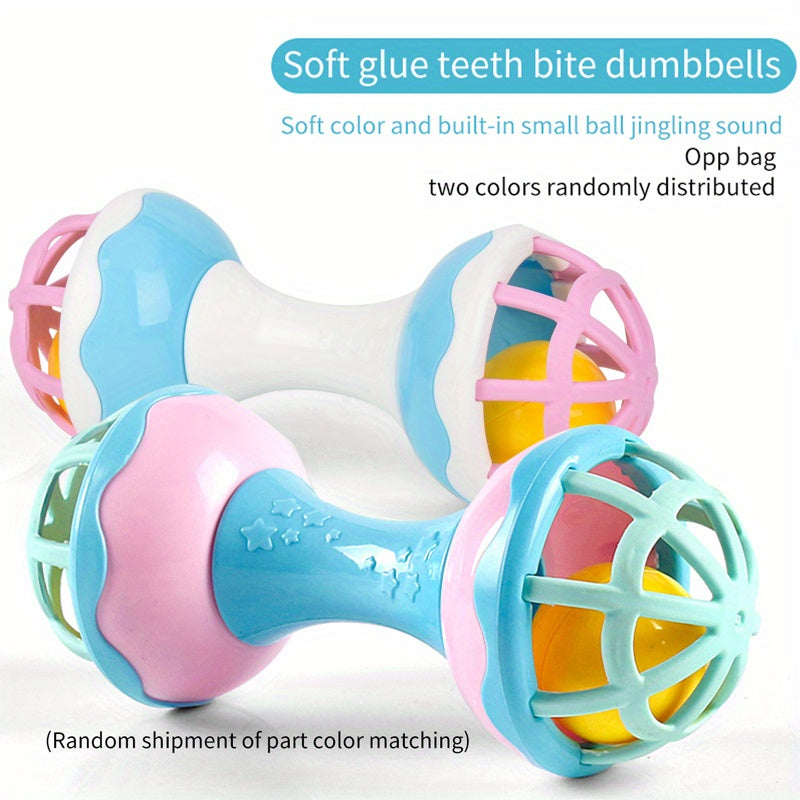 Baby Fitness Soft Rubber Toy Crawling Guide Ball Dumbbell
