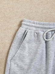 2 Pack Plus Size Casual Shorts Set Women's Plus Drawstring Baggy Shorts