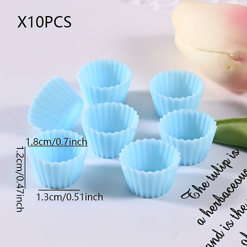 Mini Cake Cup Decorations in Macaron Colors Resin Craft