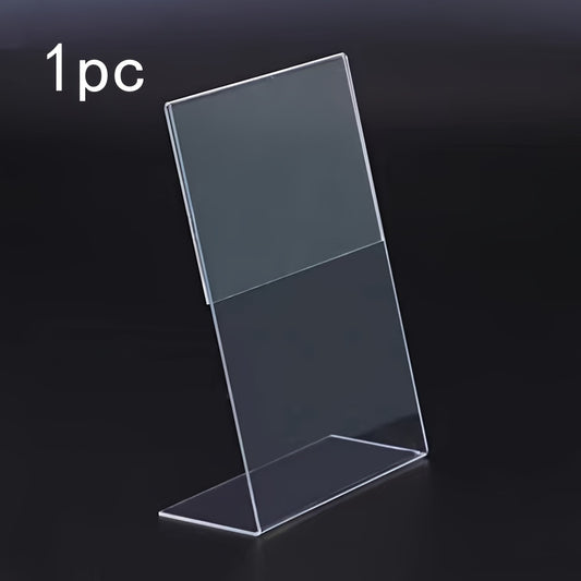 Clear Slanted Back Acrylic Sign Holder 21.08cm x 29 - Tabletop Display Stand