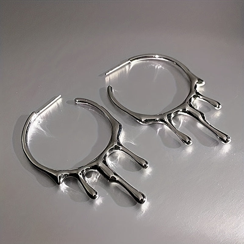 Punk Gothic Retro Style Hoop Earrings for Women Girls