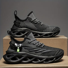 Men's Breathable Knitted Sneakers for Running