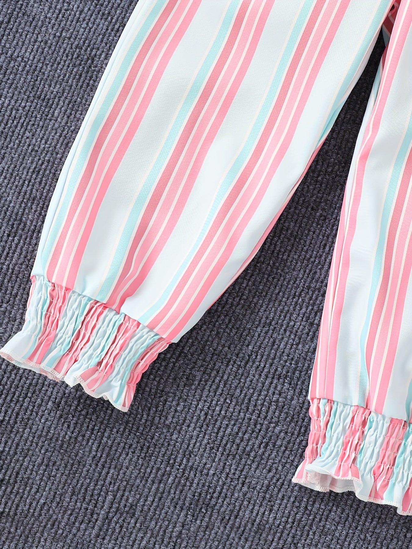 Toddler Girls Striped Frill Trim Cami Rompers for Beach Vacation