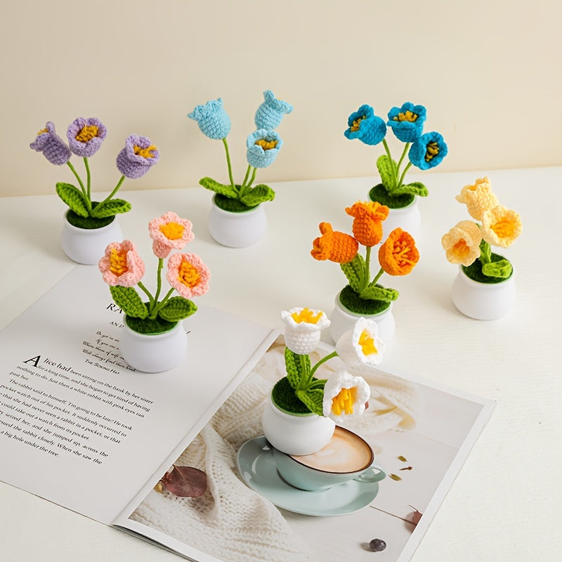 Simulation Flower Cream Puff Potted Plant Home Decoration
