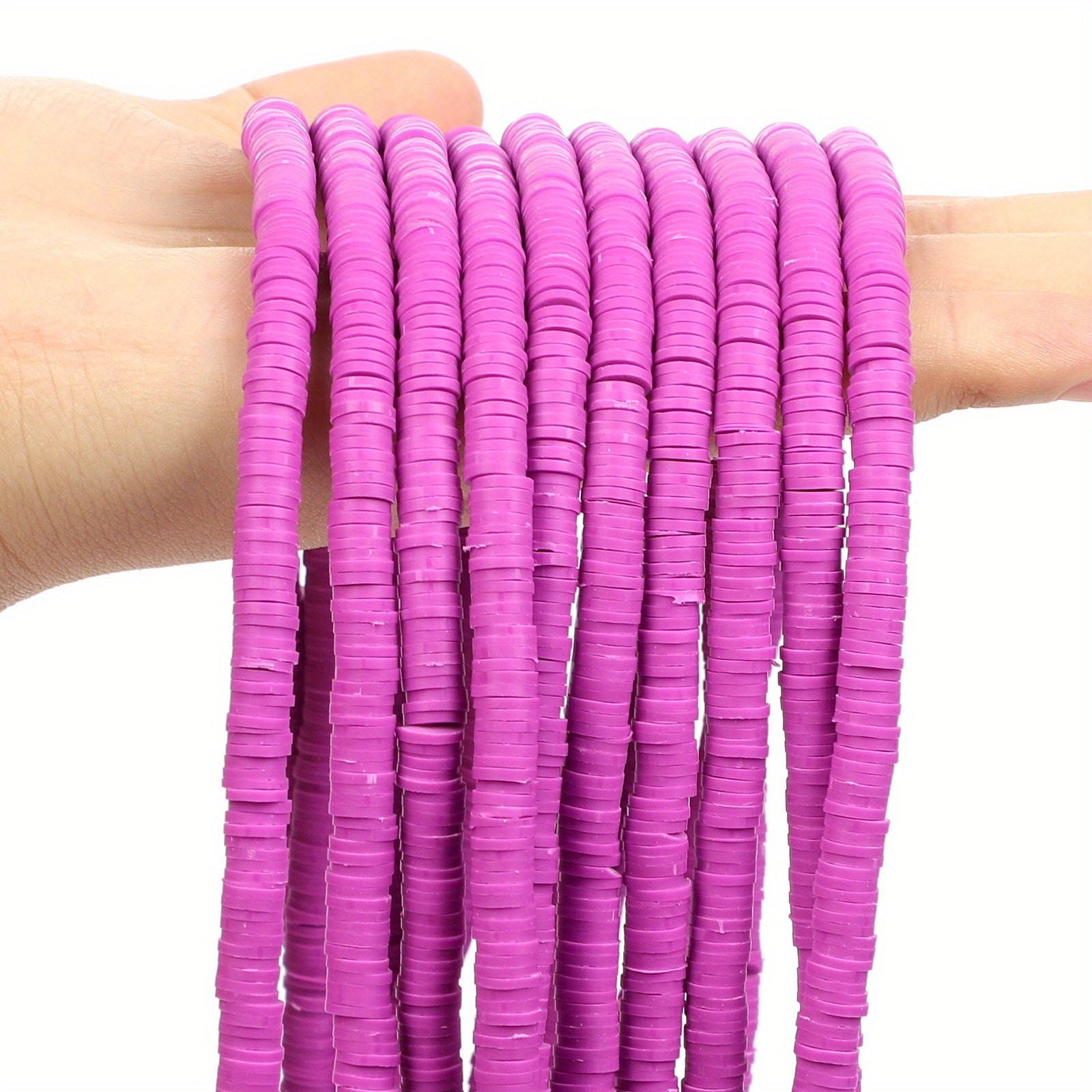 350pcs 6mm Flat Round Polymer Clay Beads for DIY Jewelry Making
