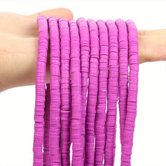 350pcs 6mm Flat Round Polymer Clay Beads for DIY Jewelry Making