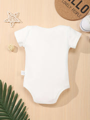 Cotton Baby Girls With Love Short Sleeves Onesie Romper
