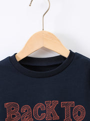 BACK TO SCHOOL Baby Boys Letter Print Sweatshirt