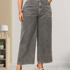  High Rise Wide Leg Jeans
