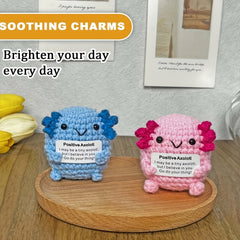 Crochet Axolotl Doll Plush Emotional Support Animal Unique Gift