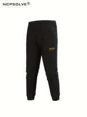 Men's Comfy Hooded Jacket & Stretch Pants Set for Outdoor Zipper Pocket
