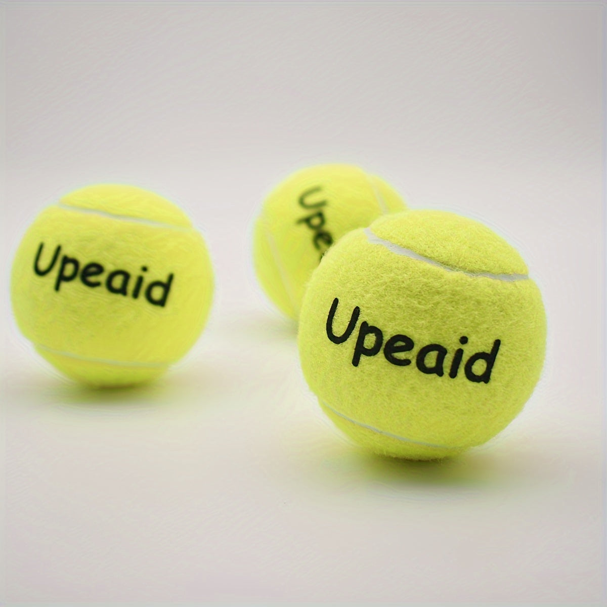 3pcs High Elastic Rubber Tennis Balls for Beginners Yellow