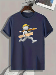 Creative Pattern Men's Graphic Tee for Summer